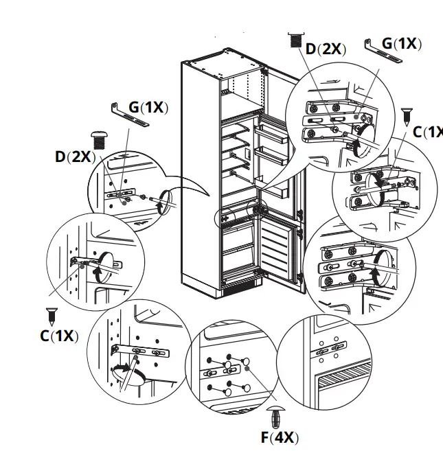 IKEA 104.621.56 SUPERKALL SEKTION Built-In Refrigerator fig26