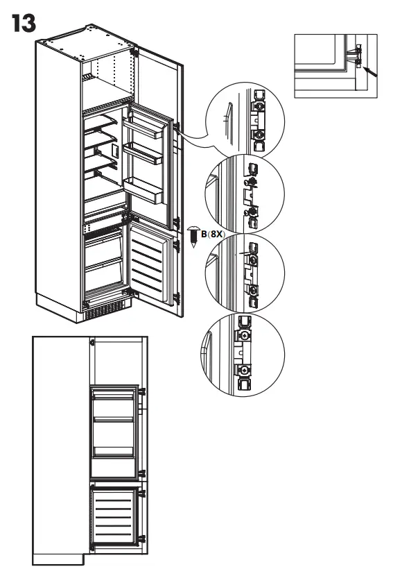 IKEA 104.621.56 SUPERKALL SEKTION Built-In Refrigerator fig29