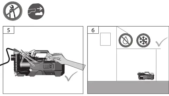 MEEC TOOLS 015254 Battery-Powered Garden Pump- 8