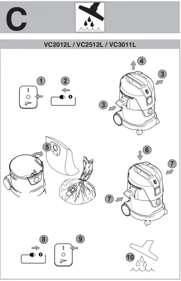 makita VC2012L Vacuum Cleaner for Dry and Wet Cleaning - fig5