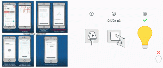 connex connect L1002 Smart Wi Fi LED 6W LED Bulb - Reset the Device