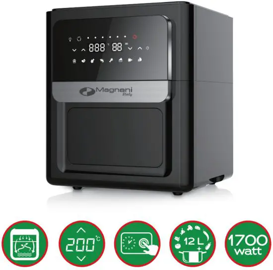 Magnani MI HA AF6 B Digital Air Health Fryer Oven 12L