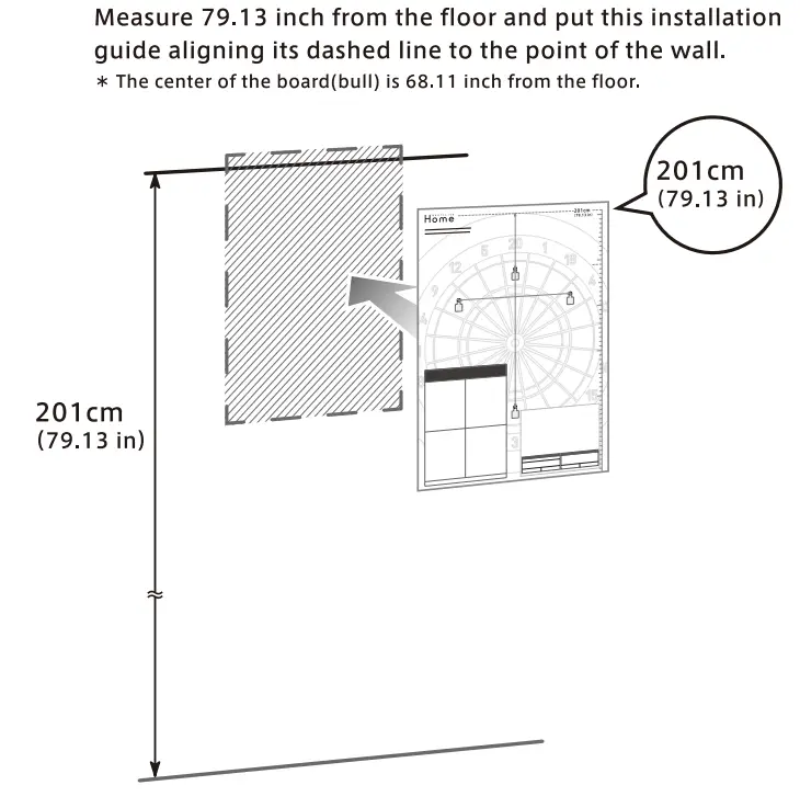 DARTSLIVE DLHOME2020 Home Dartboard User Manual - How to install Dartboard