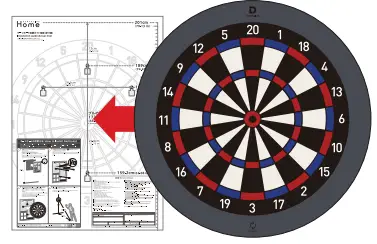 DARTSLIVE DLHOME2020 Home Dartboard User Manual - Installation