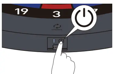 DARTSLIVE DLHOME2020 Home Dartboard User Manual - Turn on the power
