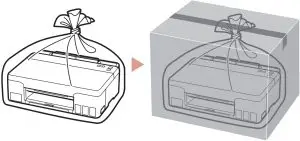 Pack the printer in a plastic bag