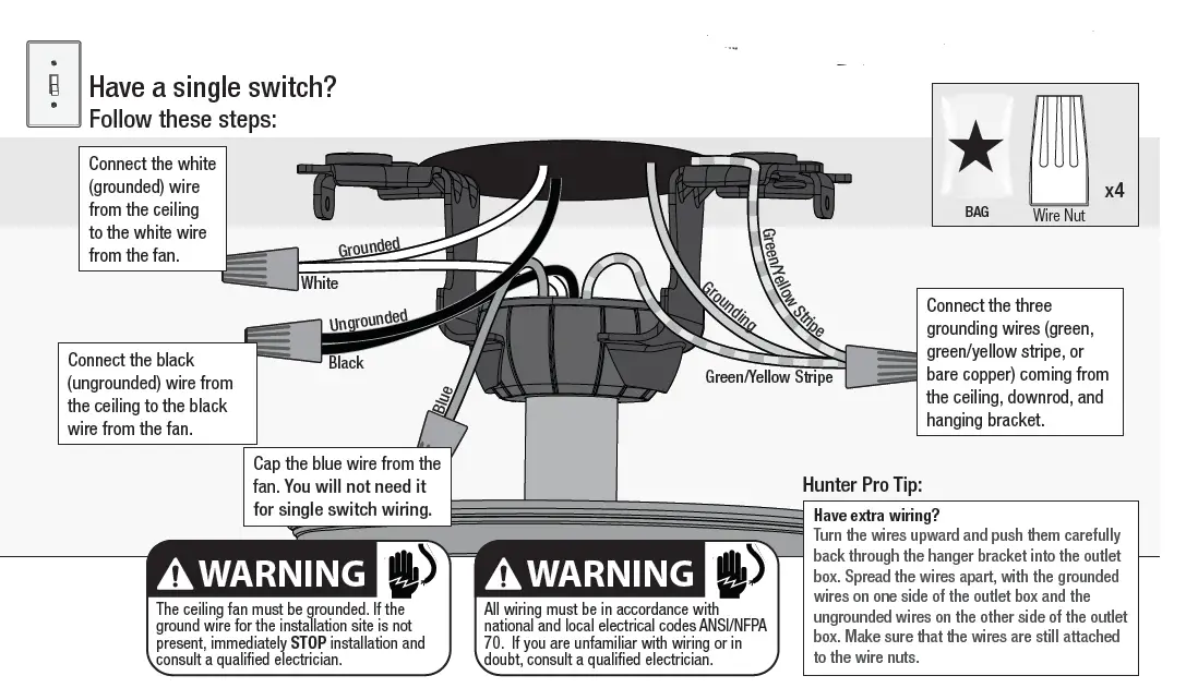 Hunter 51314 Aerodyne 52 Inch Ceiling Fan FIG 11