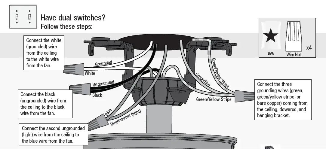 Hunter 51314 Aerodyne 52 Inch Ceiling Fan FIG 12