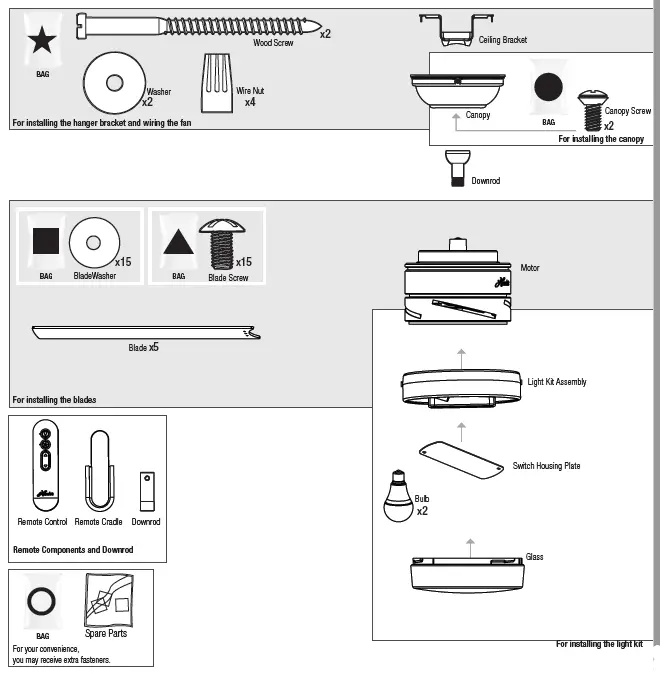 Hunter 51314 Aerodyne 52 Inch Ceiling Fan FIG 2