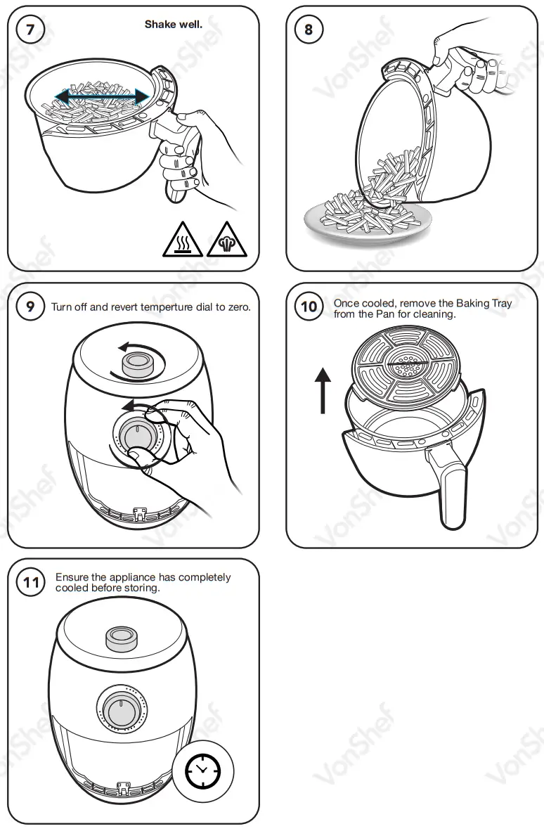 VonShef 2000155 2L Air Fryer 1000W - fig 4