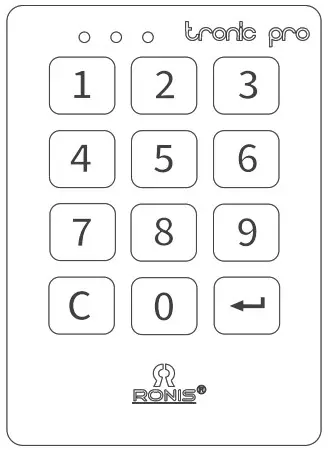 RONIS Tronic Pro Professional Alone Electronic Lock - Change the User code