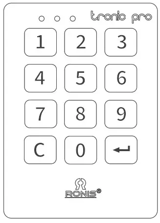 RONIS Tronic Pro Professional Alone Electronic Lock - Open using Master code 1