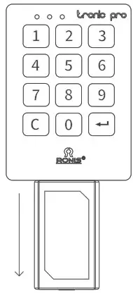 RONIS Tronic Pro Professional Alone Electronic Lock - Open using electronic Master Key 2