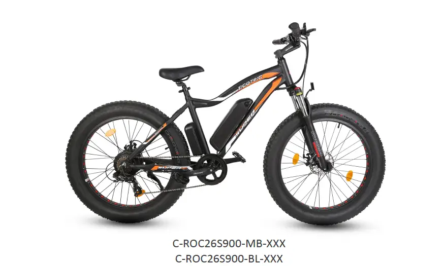 C-roc26s900-mb Ul Certified-ecotric Rocket Fat Tire Beach Snow Electric Bike User Manual