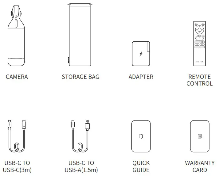 KANDAO VKD09 Meeting Pro 360 All in One Conference Camera - Packing List