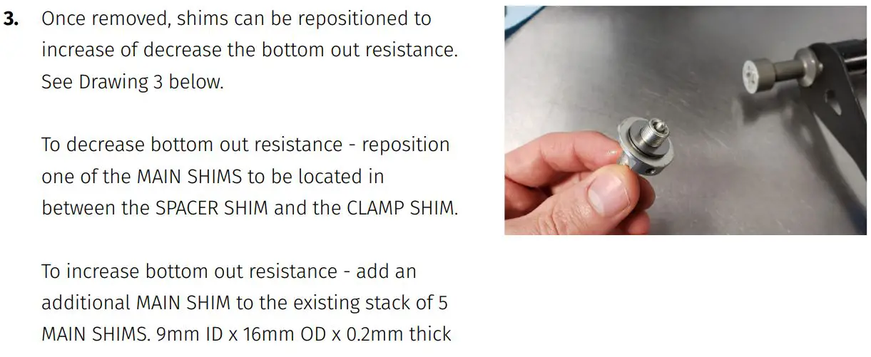 vorsprung Smashpot Bottomless Coil Spring System Instruction Manual - SHIM STACK MODIFICATION