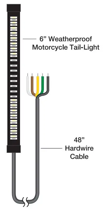 TYPES Motorcycle Tail-Light Hyperbright LED Light Bar Instruction Manual - Package Contents