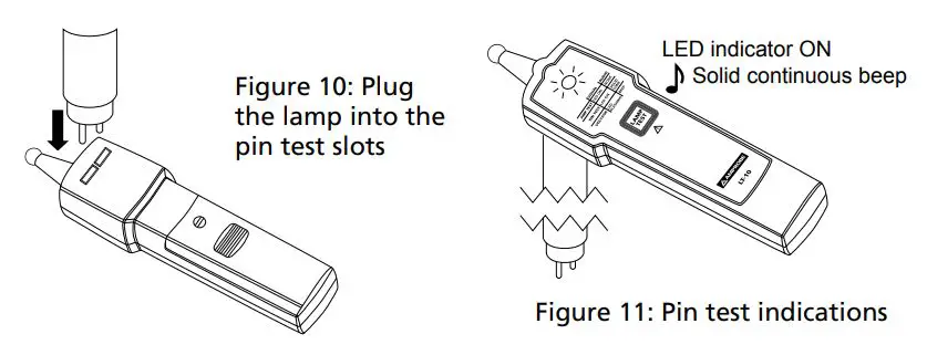 AMPROBE Lamp Tester User Manual - Figure 10,11