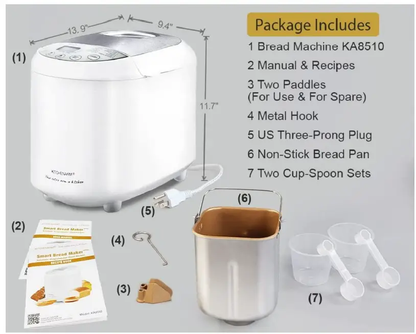 KITCHENARM 85102 19-In-1 Automatic Bread Machine figf 2