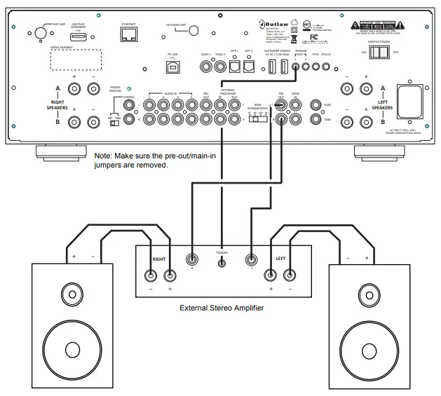 Connecting Loudspeakers to the RR2160MkII