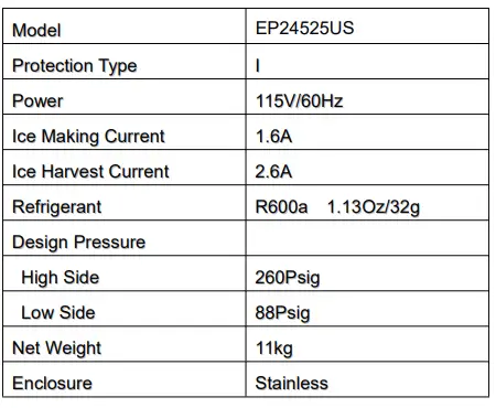 WELLFOR EP-HPY-24525US Freestanding Ice Maker 11