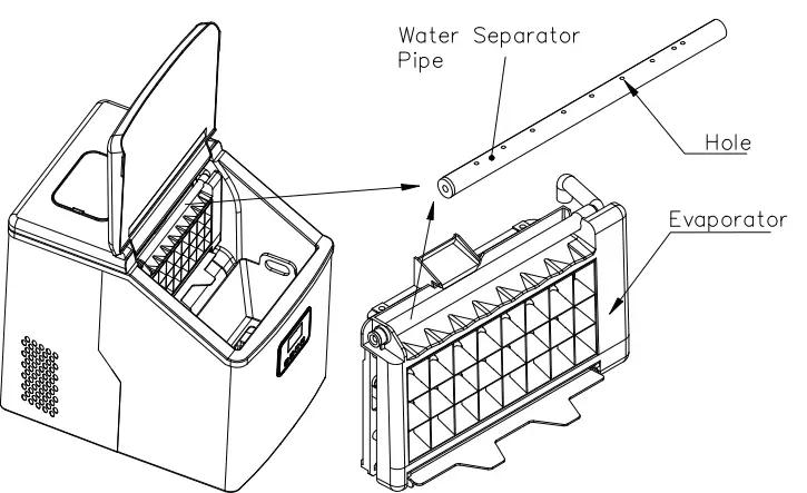 WELLFOR EP-HPY-24525US Freestanding Ice Maker 2