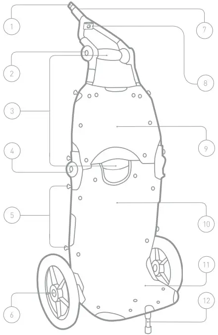 BURLEY Travoy Cargo Trailer Black - Flex Connector