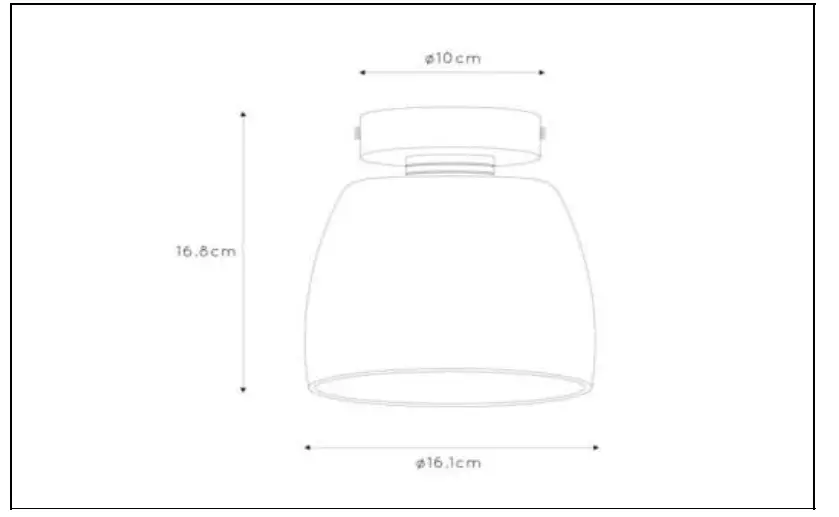 LUCIDE 30164 Tyler Flush Ceiling Light Bathroom-fig1