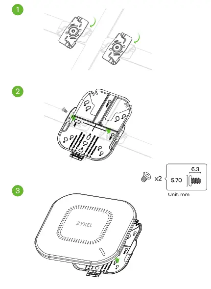 ZYXEL NWA90AX 802.11ax Dual-Radio PoE Access Point - app15