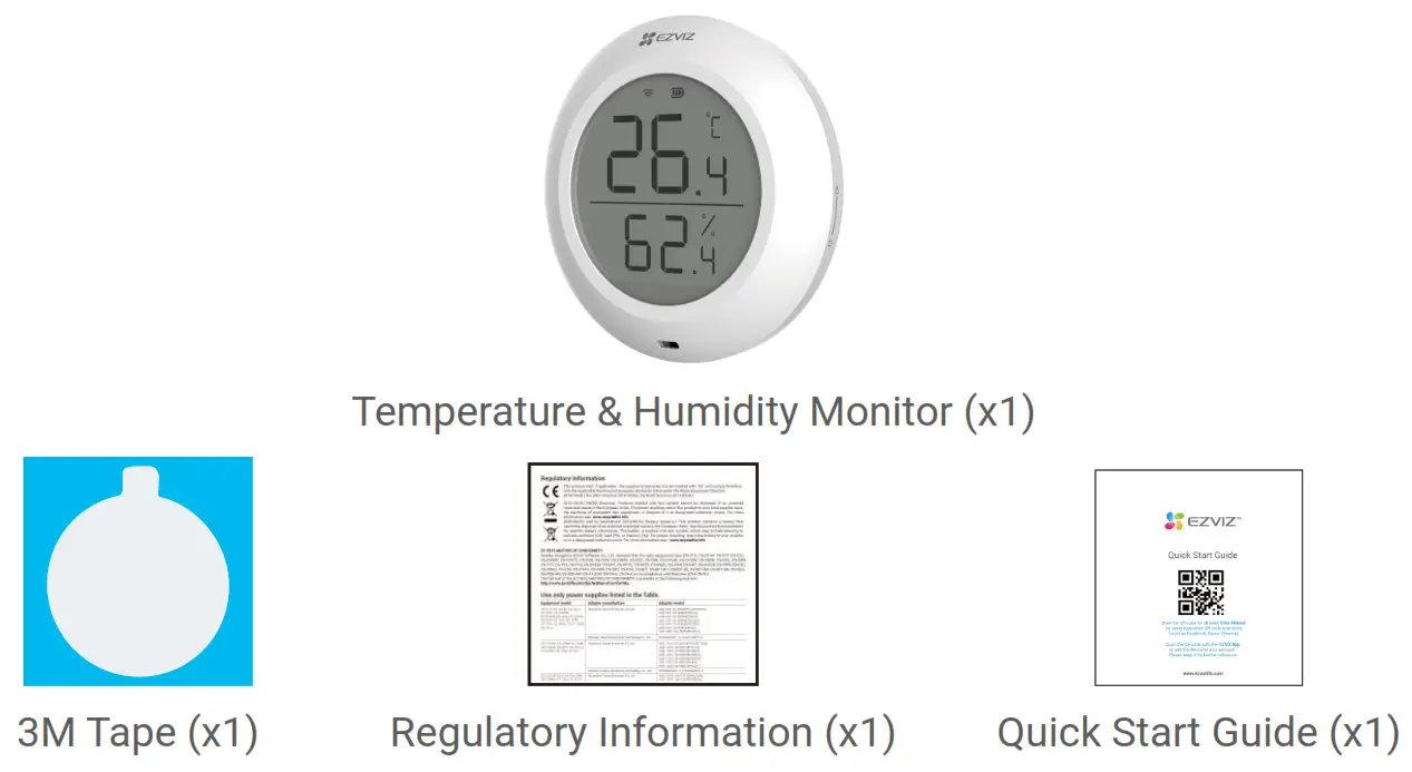 EZVIZ CST51C Temperature and Humidity Monitor