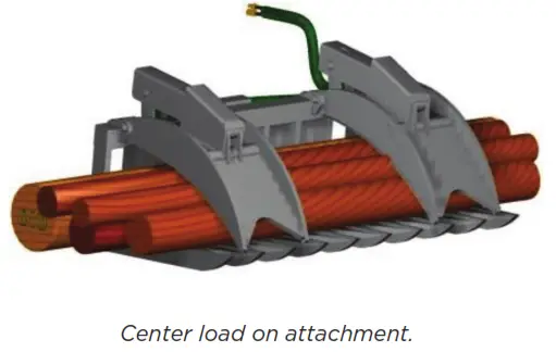 BRABER EQUIPMENT BE-SSGBXXXX Skid Steer Grapple Bucket - Center load on attachment.