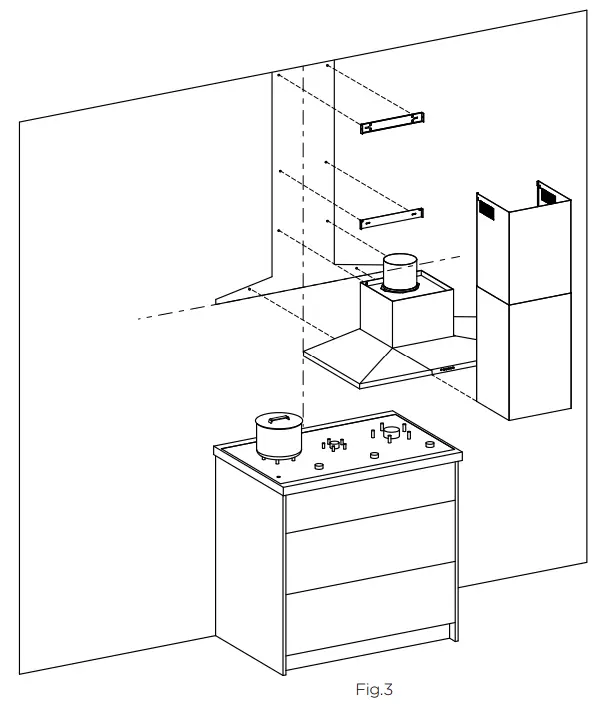 FISHER PAYKEL HC90PLX4 Chimney Pyramid Rangehood - fig 1