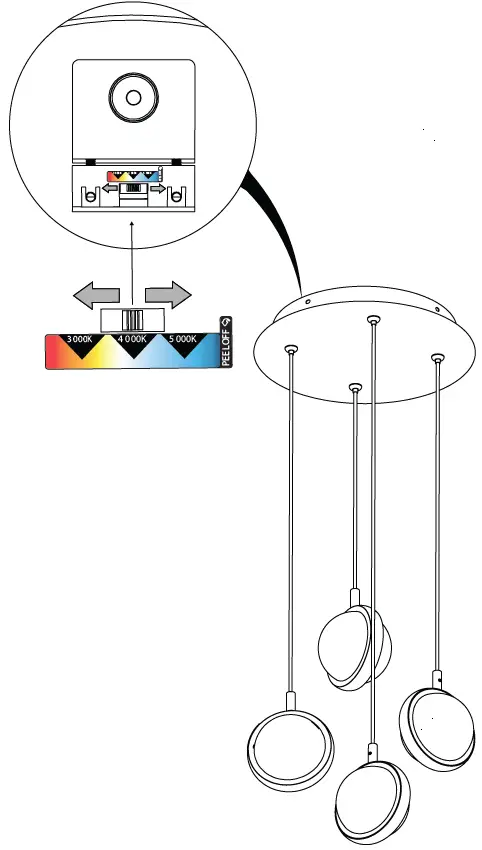 artika PDT4-AVC-BL Avalon 4-Light LED Pendant-7
