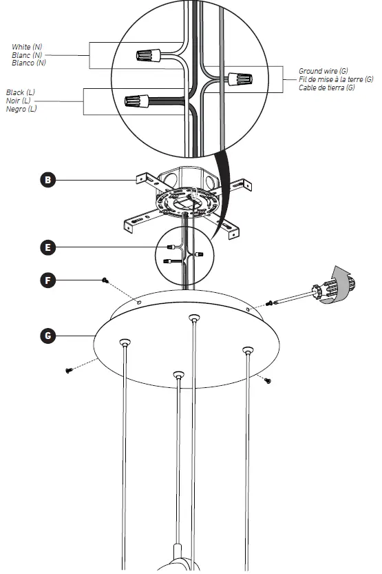 artika PDT4-AVC-BL Avalon 4-Light LED Pendant-8