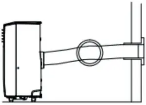 Mounting of the exhaust hose