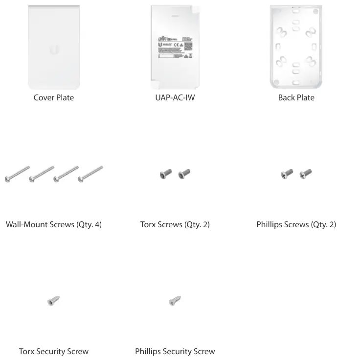 UBIQUITI UAP AC IW UniFi Access Point Enterprise Wi Fi System - Package Contents