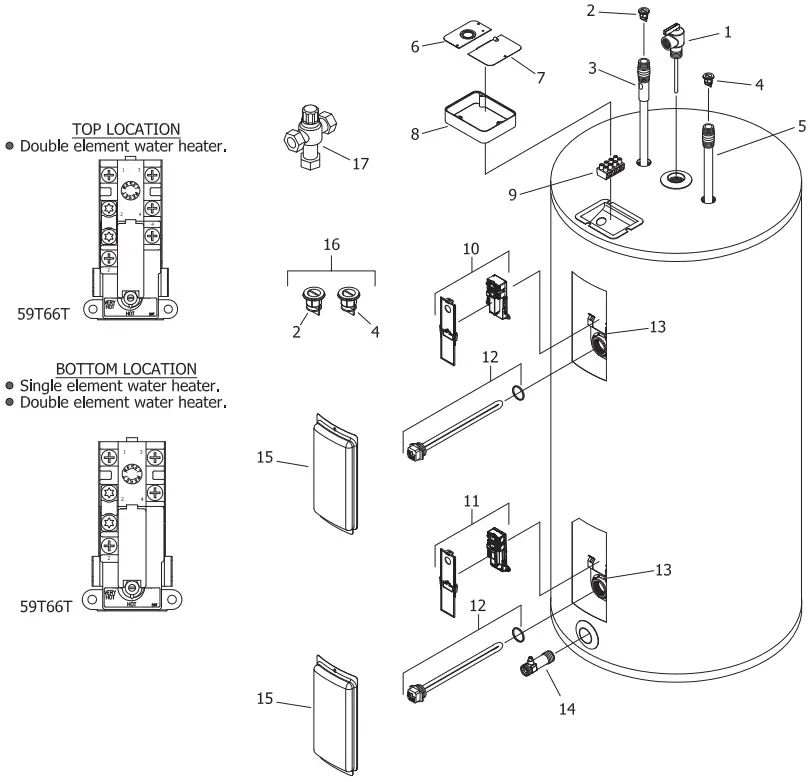 BRADFORD WHITE LE2 Duty Commercial Upright Electric Water Heater - Fig 1