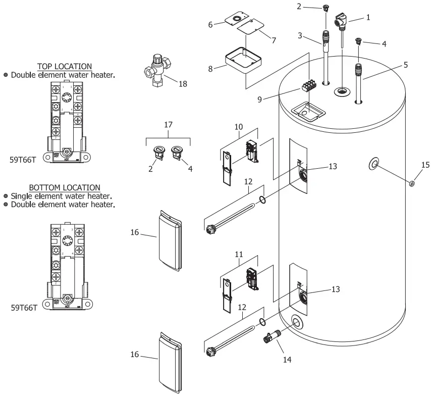 BRADFORD WHITE LE2 Duty Commercial Upright Electric Water Heater - Fig 2