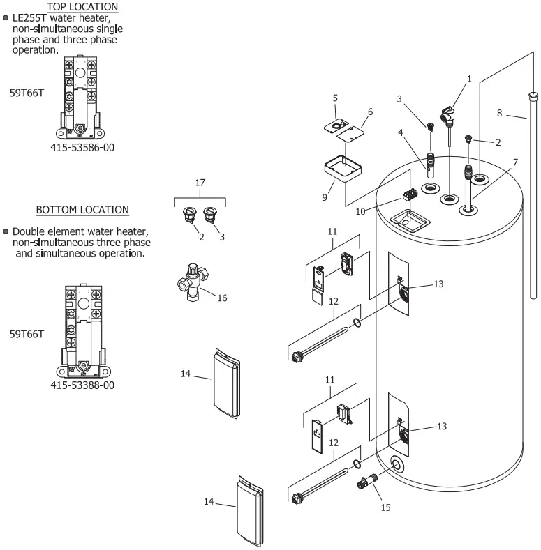 BRADFORD WHITE LE2 Duty Commercial Upright Electric Water Heater - Fig 5