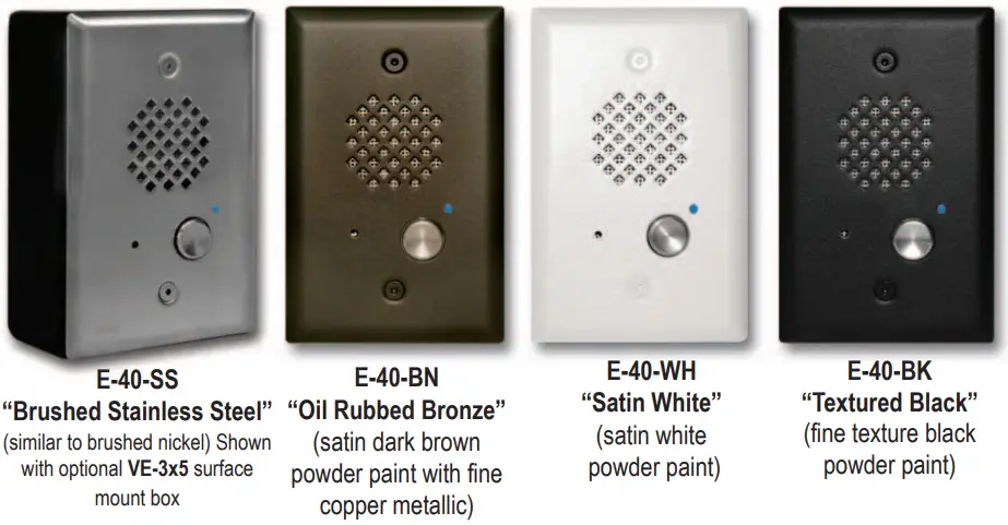 VIKING E 40 Series Compact Single Gang Entry Phone with LED