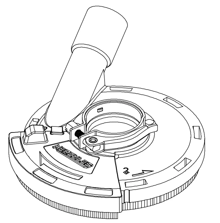 HA024 4 Inch 5 Inch Surface Grinding Dust Shroud