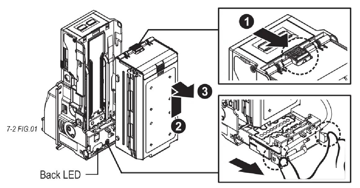 XBA-Mini Bill Acceptor Maintenance illustration