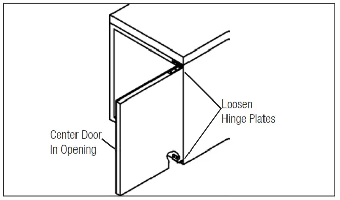 Traulsen UST6012 DD 60 Inch 4 Drawer Refrigerated Sandwich Prep Table - ADJUSTING THE DOOR