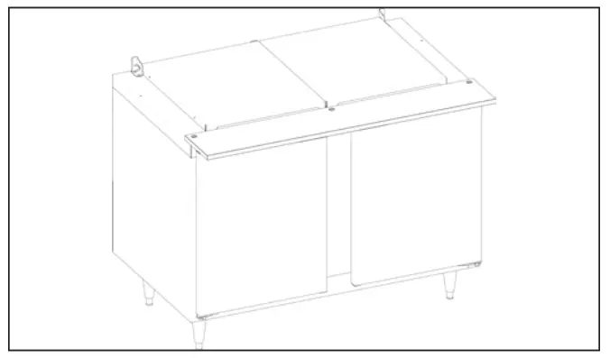 Traulsen UST6012 DD 60 Inch 4 Drawer Refrigerated Sandwich Prep Table - SHELF CLIPS2