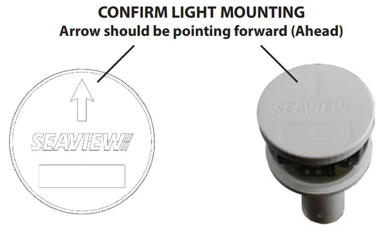 SEAVIEW LTBLED12 Round LED Combo Masthead - MOUNTING