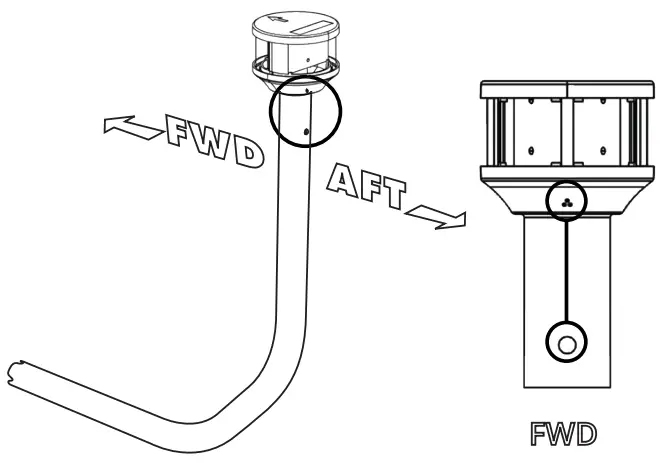 SEAVIEW LTBLED12 Round LED Combo Masthead - correct direction