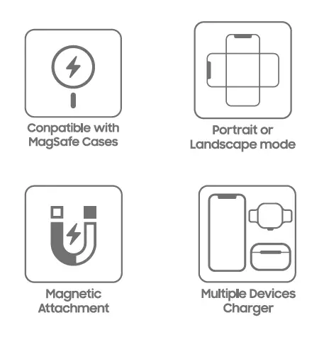 QiYuan 5-In-1 Wireless Magnetic Charging and Mood Lamp FIG (2)