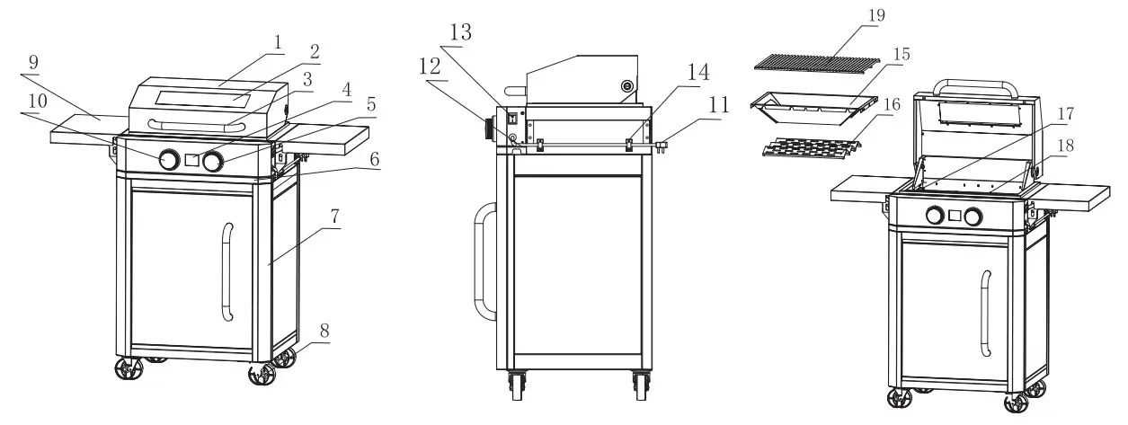 Gasmate BQE303 Digital Electric BBQ - Figure 1
