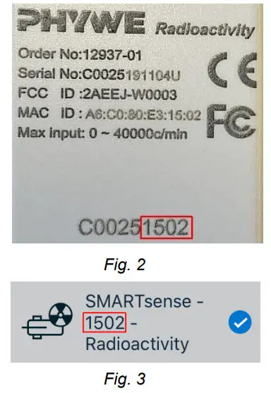 PHYWE 12937-20 SMARTsense Radioactivity - Figure 1