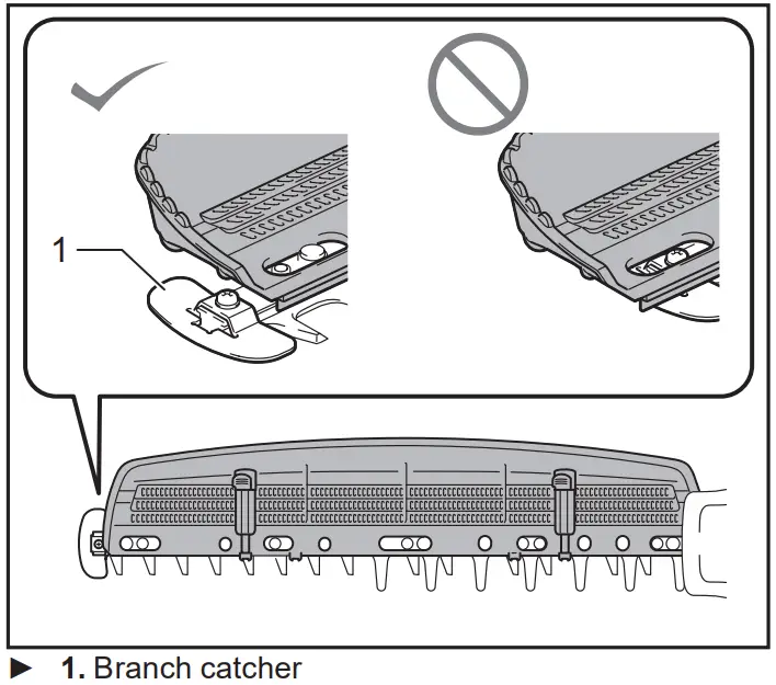 makita UH00 Series Cordless Hedge Trimmer - Branch catcher